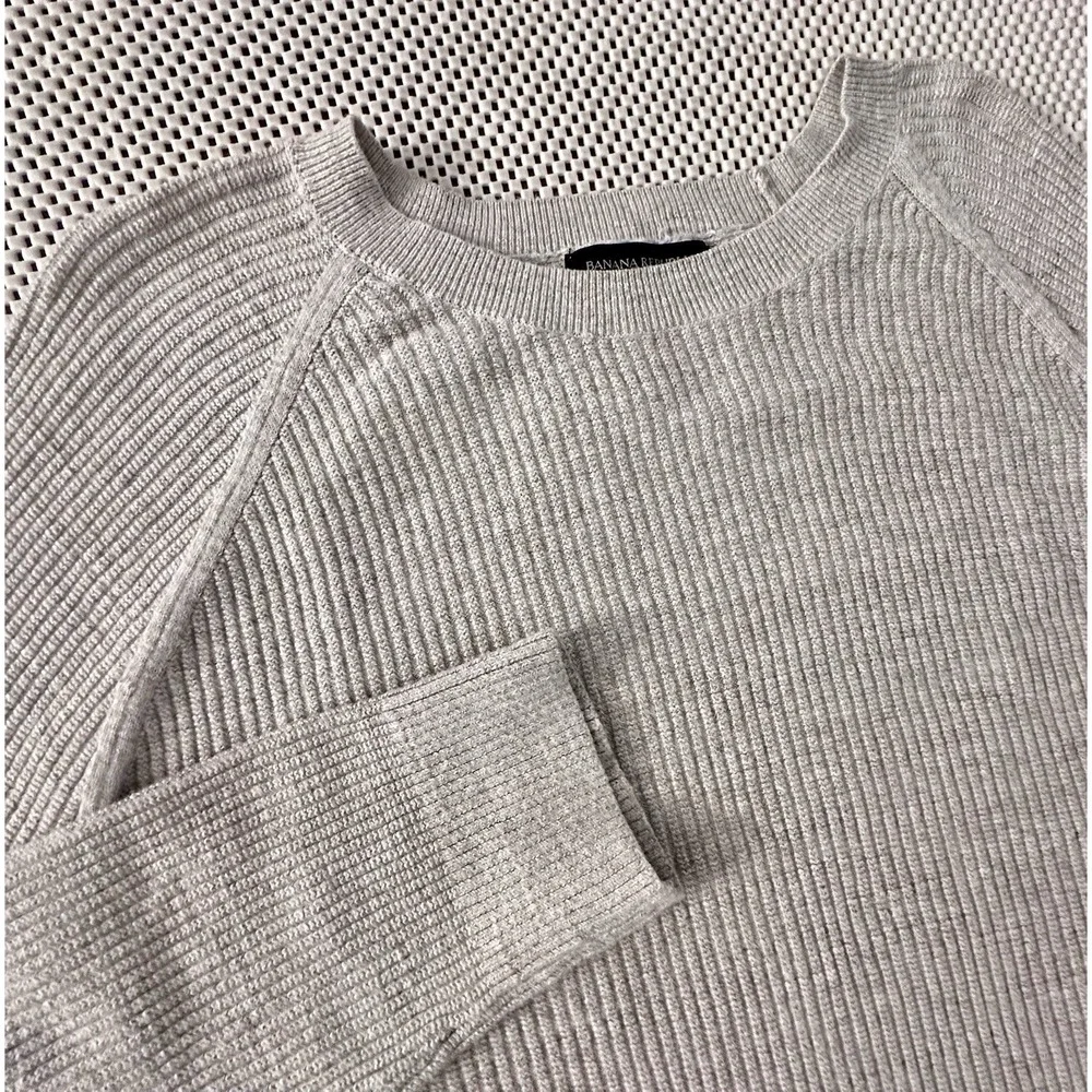 BANANA REPUBLIC Sweater Men Sz XL Cotton Linen Blend Raglan Sleeve Pullover Sand